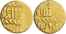 Mamluks. al-Ashraf Sayf al-Din Qa'itbay, AH 872-901 / AD 1468-1496. Ashrafi (Gold, 14 mm, 3.38 g, 7 h), [al-Qahira(?)]. Between segmented lines, trace...
