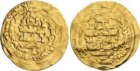Persia (Pre-Seljuq). Ghaznavids. Yamin al-Dawla Abu'l-Qasim Mahmud, AH 388-421 / AD 998-1030. Dinar (Gold, 24 mm, 4.25 g, 11 h), Yamini type, Nishapur...