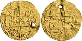 Seljuks. Kerman. Ahmad Qawurd (Qara Arslan), AH 440-465 / AD 1048-1073. Dinar (Gold, 24 mm, 2.52 g, 9 h), Bamm, AH 450 = AD 1058/9. Citing the ruler’s...