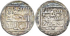 Mongols. Great Khans. Möngke, AH 649-658 / AD 1251-1260. Dirham (Silver, 21 mm, 2.72 g, 12 h), Ganja, AH 650 = AD 1252/3. Within a beaded square, ‘lā ...