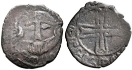 Mongols. Ilkhanids (?). Uncertain, 1256-1335. Fals (Bronze, 18 mm, 2.13 g, 4 h), uncertain mint (in Armenia?). Sun-face in center; around, uncertain l...