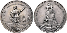 ARGENTINA, Republic. 1816-present. Medal 1904 (Silvered bronze, 56 mm, 71.53 g, 12 h), on the Italians in Argentina. By E. Maccagnani and J. Gottuzo. ...