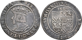 AUSTRIA. Holy Roman Empire. Ferdinand I, 1526-1564. Pfundner 1524 (Silver, 27 mm, 5.60 g, 8 h), Wien (Vienna). ✠FERD[INAN]D•PRINC•ET•INFANS•HISPANI Cr...