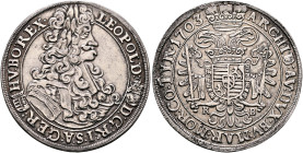 AUSTRIA. Holy Roman Empire. Leopold I, Emperor, 1658-1705. Halbtaler 1703 KB (Silver, 35 mm, 13.92 g, 12 h), Kremnitz (Kremnica). LEOPOLD: - D:G:R:I:S...