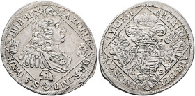 AUSTRIA. Holy Roman Empire. Karl VI, Emperor, 1711-1740. 1/4 Taler 1731 (Silver, 35 mm, 7.07 g, 12 h), Nagybánya (Baia Mare). CAROL•VI• - D•G•R•IMP - ...