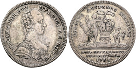 AUSTRIA. Holy Roman Empire. Maria Theresia, Empress, 1740-1780. Jeton 1768 (Silver, 21 mm, 2.00 g, 11 h), on the wedding of her daughter Maria Carolin...