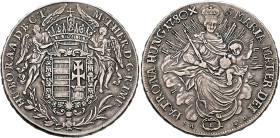 AUSTRIA. Holy Roman Empire. Maria Theresia, Empress, 1740-1780. Konventionstaler 1780 B (Silver, 41 mm, 28.00 g, 12 h), Kremnitz (Kremnica). M•THER•D•...