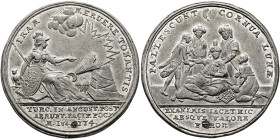 AUSTRIA. Holy Roman Empire. Josef II. Satirical Medal 1774 (Tin, 43 mm, 18.24 g, 12 h), on the miserable state of the Ottoman Empire. IRAM MERUERE TON...