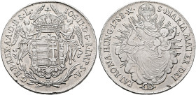 AUSTRIA. Holy Roman Empire. Josef II, Emperor, 1765-1790. 1/2 Taler 1782 B (Silver, 34 mm, 13.95 g, 12 h), Kremnitz (Kremnica). G•H•B•REX•A•A•D•B•&•L•...