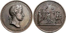 AUSTRIA. Kaisertum Österreich. Ferdinand I, 1835-1848. Medal 1838 (Bronze, 52 mm, 62.55 g, 12 h), on his Coronation for Lombardy-Venetian in Milan. By...