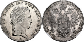 AUSTRIA. Kaisertum Österreich. Ferdinand I, 1835-1848. Konventionstaler 1846 A (Silver, 39 mm, 28.30 g, 12 h), Wien (Vienna). FERD•I•D•G•AVSTR•IMP•HVN...