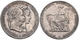 AUSTRIA. Kaisertum Österreich-Ungarn. Franz Josef I, 1867-1916. Doppelgulden 1879 (Silver, 36 mm, 24.78 g, 12 h), on the Silver Wedding Jubilee of Fra...