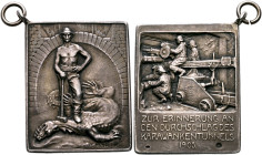 AUSTRIA. Kaisertum Österreich-Ungarn. Franz Josef I, 1848-1916. Plaquette 1905 (Silver, 40x32 mm, 22.95 g, 12 h), on the Breakthrough of the Karawanke...