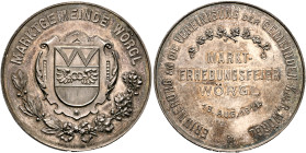 AUSTRIA. Kaisertum Österreich-Ungarn. Franz Josef I, 1867-1916. Medal 1914 (Silver, 41 mm, 28.30 g, 12 h), on the Elevation of Wörgl and the Associati...