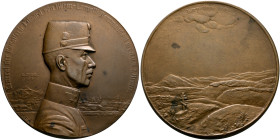 AUSTRIA. Kaisertum Österreich-Ungarn. Franz Josef I, 1848-1916. Medal 1915 (Bronze, 65 mm, 112.42 g, 12 h), on the Liberation of Lemberg from the Russ...