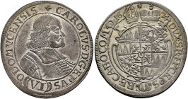 AUSTRIA. Olmütz, Bistum. Karl II von Liechtenstein-Kastelkorn, 1664-1695. 6 Kreuzer 1674 (Silver, 26 mm, 3.00 g, 12 h), Kremsier (Kroměříž). ✱CAROLVS:...