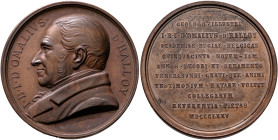 BELGIUM. Léopold II, 1865-1909. Medal 1875 (Bronze, 46 mm, 41.37 g, 12 h), on the geologist Jean Baptiste Julien d’Omalius d’Halloy (1783-1875). By J....