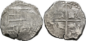 BOLIVIA, Colonial (as Alto Perú). Felipe III, king of Spain, 1598-1621. Cob 8 Reales (Silver, 37 mm, 27.00 g, 12 h), Potosi, no date (1612-1616). [PHI...