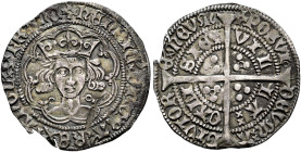 BRITISH, Lancaster. Henry VI, first reign, 1422-1461. Groat (Silver, 27 mm, 3.68 g, 8 h), Calais, no date (circa 1430-1434). ✠hEnRIC✱DI✱GRA✱REX✱AnGL’✱...