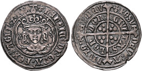BRITISH, Tudor. Henry VII, 1485-1509. Groat (Silver, 27 mm, 3.05 g, 5 h), Tower (London) mint, no date (1502-1504). ✠hEnRIC✱DI✱GRA✱REX✱AGLI’✱Z✱FR Crow...