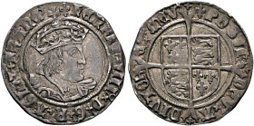 BRITISH, Tudor. Henry VIII, 1509-1547. Groat (Silver, 24 mm, 2.74 g, 12 h), Tower (London) mint, no date (circa 1526-1544). hEnRIC’×VIII’×D’×G’×R’×AGL...