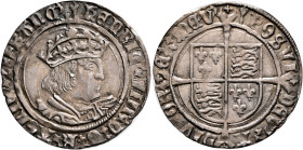 BRITISH, Tudor. Henry VIII, 1509-1547. Groat (Silver, 25 mm, 2.80 g, 12 h), Tower (London) mint, no date (circa 1526-1544). hEnRIC’×VIII’×D’×G’×R’×AGL...