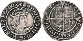BRITISH, Tudor. Henry VIII, 1509-1547. Groat (Silver, 25 mm, 2.67 g, 3 h), Tower (London) mint, no date (circa 1526-1544). hEnRIC’×VIII’×D’×G’×R’×AGL’...