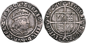BRITISH, Tudor. Henry VIII, 1509-1547. Groat (Silver, 25 mm, 2.53 g, 11 h), Tower (London) mint, no date (circa 1526-1544). hEnRIC’×VIII’×D’×G’×R’×AGL...