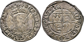 BRITISH, Tudor. Henry VIII, 1509-1547. Groat (Silver, 26 mm, 2.59 g, 2 h), posthumous, Tower (London) mint, no date (1547-1548). HENRIC:8:D:G:AGL:FRA:...