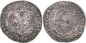BRITISH, Tudor. Philip & Mary, 1554-1558. Shilling 1555 (Silver, 31 mm, 5.87 g, 9 h), Tower (London) mint. PHILIP•ET•MARIA•D•G•REX•ET•REGINA•ANG• Conf...