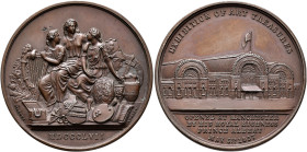 BRITISH, Hanover. Victoria, 1837-1901. Medal 1857 (Bronze, 42 mm, 37.83 g, 12 h), on the Opening of the Exhibition of Art Treasures by Prince Albert. ...