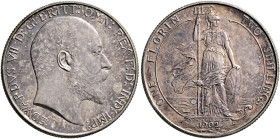BRITISH, Saxe-Coburg-Gotha. Edward VII, 1901-1910. Florin 1902 (Silver, 28 mm, 11.30 g, 12 h), matte proof, London. EDWARDVS VII D:G:BRITT:OMN:REX F:D...