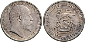 BRITISH, Saxe-Coburg-Gotha. Edward VII, 1901-1910. Shilling 1902 (Silver, 23 mm, 5.66 g, 12 h), matte proof, London. EDWARDVS VII D:G:BRITT:OMN:REX He...
