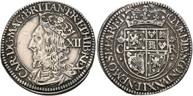 BRITISH, Scotland. Charles I, 1625-1649. 12 Shillings (Silver, 31 mm, 6.01 g, 9 h), Edinburgh, no date (1639-1641). CAR•DG•MAG•BRITAN•FR•ET•HIB•REX //...