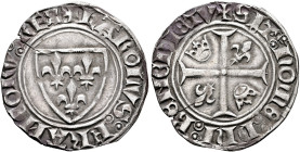 FRANCE, Royal. Charles VI le Bien-Aimé/le Fol (the Well-Beloved/the Mad), 1380-1422. Blanc dit Guénar (Silver, 28 mm, 2.81 g, 6 h), Romans-sur-Isère, ...