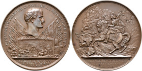 FRANCE, Premier République. Consulat. 1799-1804. Medal Year 8 = 1800 (Bronze, 59 mm, 95.01 g, 12 h), on the Battle of Marengo and the Crossing of the ...