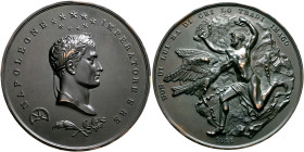 FRANCE, Royal (Restored). Louis XVIII, 1814-1824. Medal 1816 (Bronze, 77 mm, 208.22 g, 12 h), but a later restrike from circa 1880. On the Exile of Na...