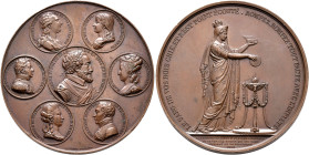 FRANCE, Royal (Restored). Louis XVIII, 1814-1824. Medal 1820 (Bronze, 56 mm, 99.76 g, 12 h), in Memory of Henri IV and the Royal Family killed in the ...