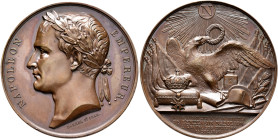 FRANCE, Royal (Restored). Louis Philippe, 1830-1848. Medal 1841 (Copper, 52 mm, 69.41 g, 12 h), on the Repatriation of Napoléon's I remains to Les Inv...