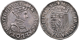 FRANCE, Provincial. Lorraine (duché). Charles III le Grand (the Great), 1545-1608. Teston (Silver, 27 mm, 8.80 g, 2 h), Nancy, no date (1545-1556). CA...