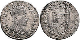 FRANCE, Provincial. Lorraine (duché). Charles III le Grand (the Great), 1545-1608. Teston (Silver, 28 mm, 9.25 g, 6 h), Nancy, no date (1582-1608). ✠C...