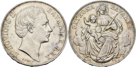 GERMANY. Bayern. Ludwig II, 1864-1886. Vereinstaler 1871 (Silver, 33 mm, 18.54 g, 12 h), so-called 'Madonnentaler', München (Munich). LVDOVICVS II - B...