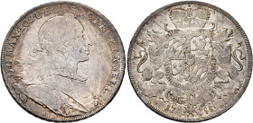 GERMANY. Bayern. Maximilian III Joseph, 1745-1777. Taler 1755 (Silver, 41 mm, 27.88 g, 12 h), München (Munich). D•G•MAX•IOS•U•B•&P•D•S•R•I•A•& EL•L•L•...
