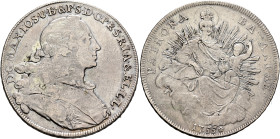 GERMANY. Bayern. Maximilian III Joseph, 1745-1777. Taler 1755 (Silver, 12 mm, 27.91 g, 12 h), München (Munich). D•G•MAX•IOS•U•B•& P•S•D•C•P•R•S•R•I•A•...