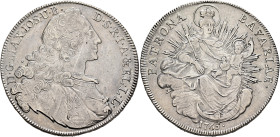 GERMANY. Bayern. Maximilian III Joseph, 1745-1777. Taler 1765 (Silver, 41 mm, 27.93 g, 12 h), München (Munich). D•G•MAX•IOS•U•B• - D•S•R•I•A•& EL•L•L•...