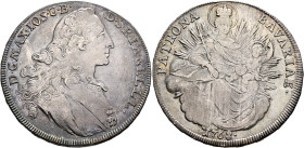 GERMANY. Bayern. Maximilian III Joseph, 1745-1777. Taler 1768 (Silver, 41 mm, 27.88 g, 12 h), München (Munich). D•G•MAX•IOS•U•B• - D•S•R•I•A•& EL•L•L•...