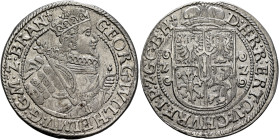 GERMANY. Brandenburg-Preußen (Herzogtum und Kurfürstentum). Georg Wilhelm, 1619-1640. Ort – 1/4 Taler 1622 (Silver, 30 mm, 6.28 g, 12 h), Königsberg. ...