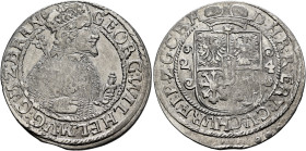 GERMANY. Brandenburg-Preußen (Herzogtum und Kurfürstentum). Georg Wilhelm, 1619-1640. Ort – 1/4 Taler 1624 (Silver, 30 mm, 6.67 g, 12 h), Königsberg. ...