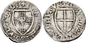 GERMANY. Deutscher Orden. Konrad III von Jungingen, 1393-1407. Schilling (Silver, 21 mm, 1.74 g, 8 h), no date (1393-1407). ✠[M]A[GST CONR]ADVS TERCIP...