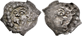 GERMANY. Freiburg, Grafen von Urach-Freiburg. temp. Egino IV – Egino V, 1218-1236. Vierzipfliger Pfennig (Silver, 19 mm, 0.32 g). Male head to left, c...